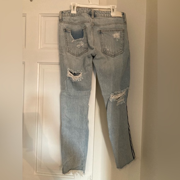Hidden Distressed Side Stripes
Boyfriend Blue Jeans - Picture 3 of 3